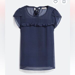 SKIES ARE BLUE Pryah Ruffle Neckline Detail Blouse